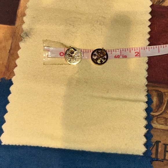 Tory Burch Miller Gold toneLogo Stud Earrings - Picture 8 of 10